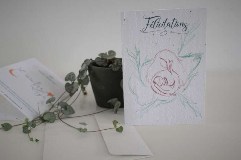 Terra nee sens , artiste atelier de leya collaboration carte ensemmencée , fleurs sauvage , consommer mieux , cadeau qui ont du sens
